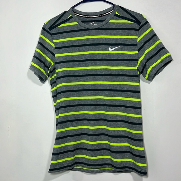 NIKE RUNNING DRI-FIT STRIPED TOP  SIZE S - Picture 2 of 9